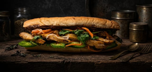 Honey Chicken Banh Mi.