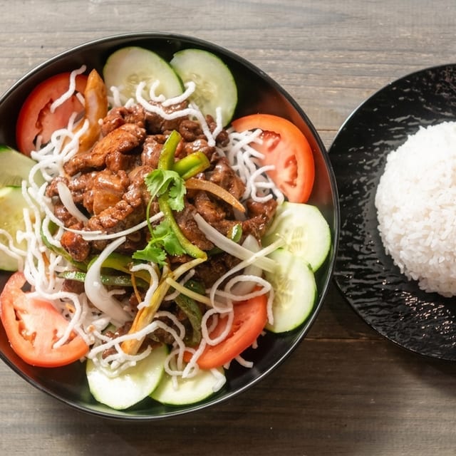 Shaking Beef Rice.