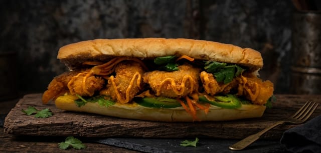 Fried Shrimp Banh Mi.