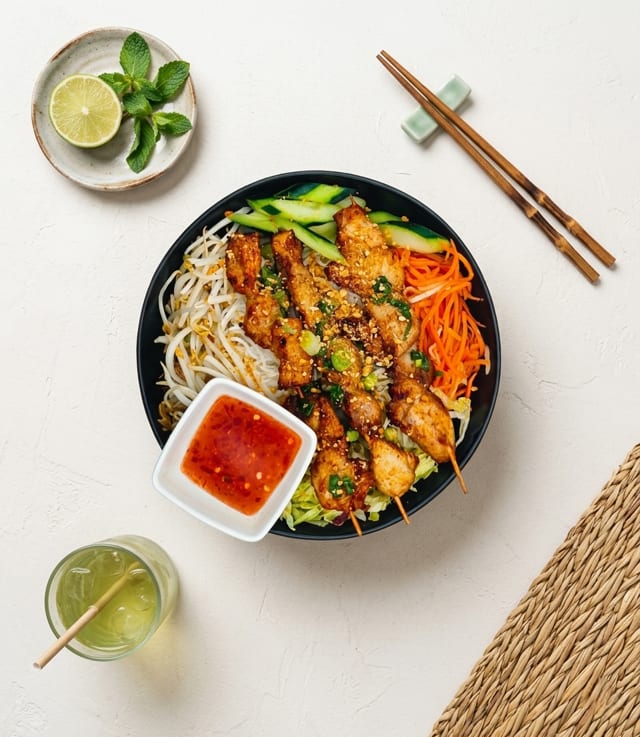 Chicken Skewer Vermicelli.