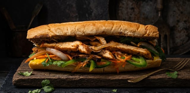 Tofu & Mushrooms Banh Mi.